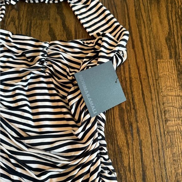 NWT NORMA KAMALI
Bill Mio Striped Ruched One-Piece Swimsuit - Picture 5 of 6